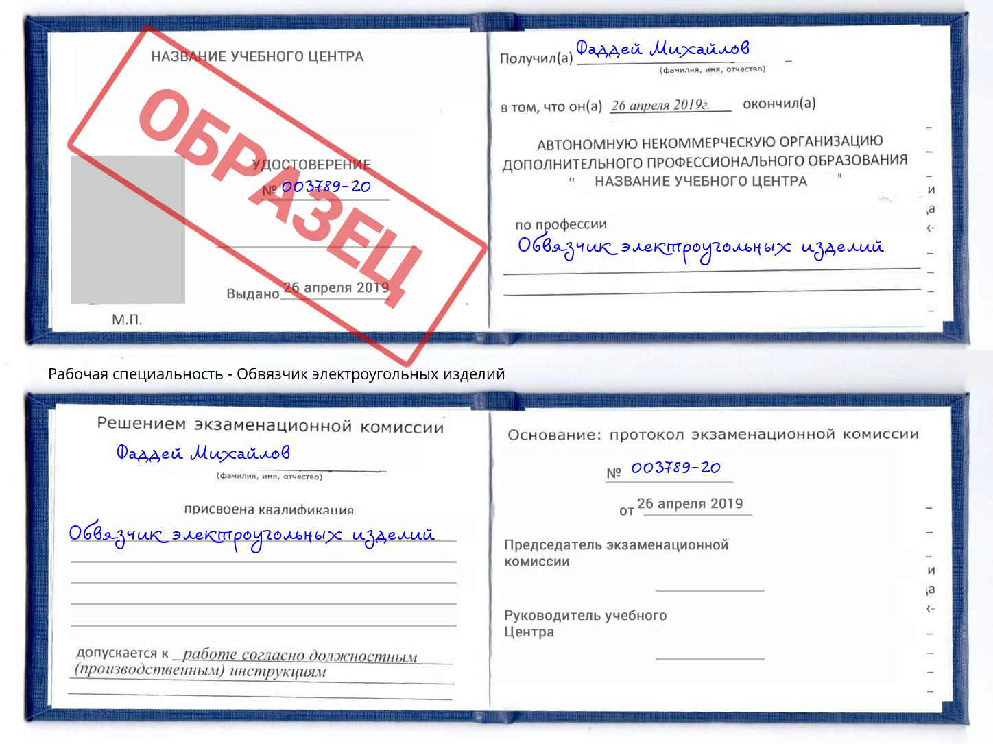 Обвязчик электроугольных изделий Нальчик