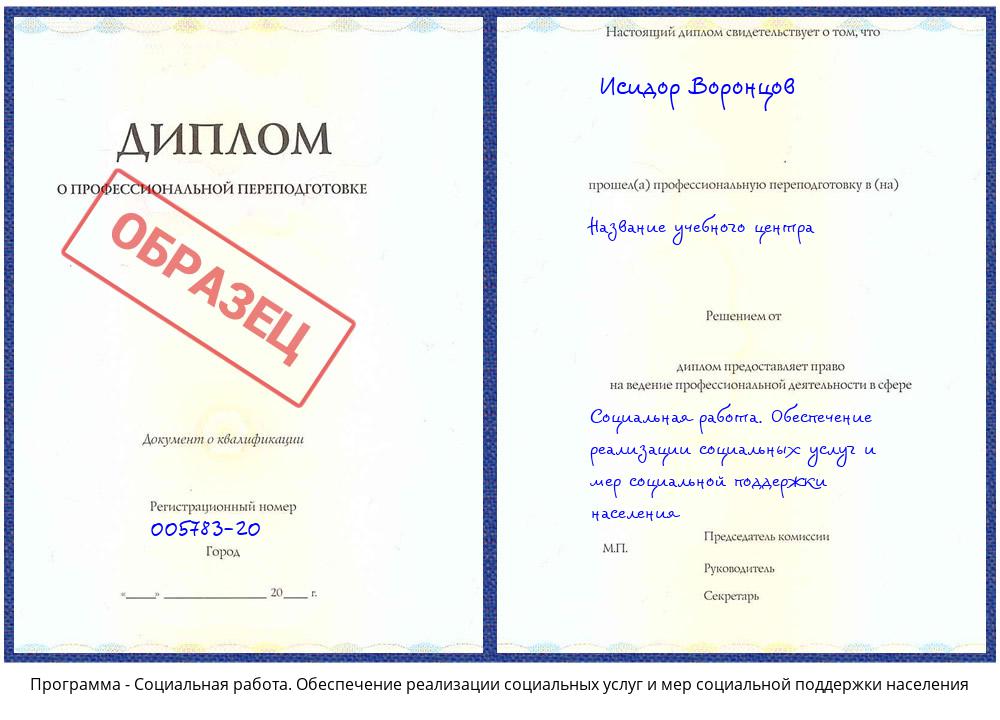 Социальная работа. Обеспечение реализации социальных услуг и мер социальной поддержки населения Нальчик